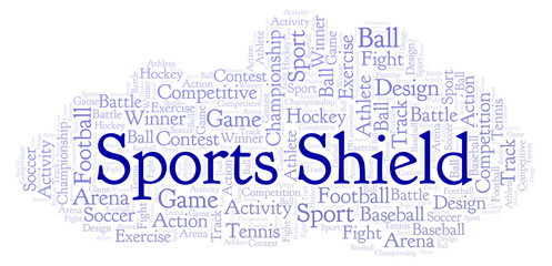 Sports Shield word cloud.