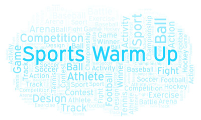 Sports Warm Up word cloud.
