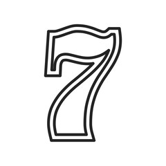 seven number icon 