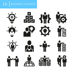 business startup concept icons