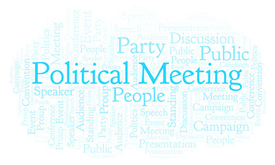 Political Meeting word cloud.