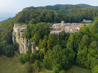 Aerial view of the Sanctuary of La Verna, Toscany, Italy.
