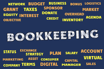 BOOKKEEPING Words and tags cloud
