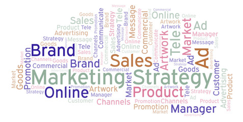 Word cloud with text Marketing Strategy.