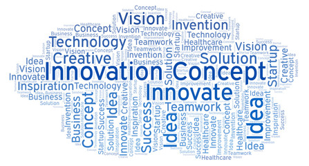 Fototapeta premium Innovation Concept word cloud, made with text only.