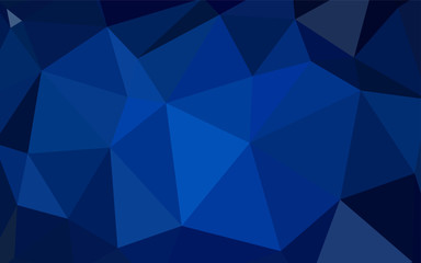 Dark BLUE vector gradient triangles texture.