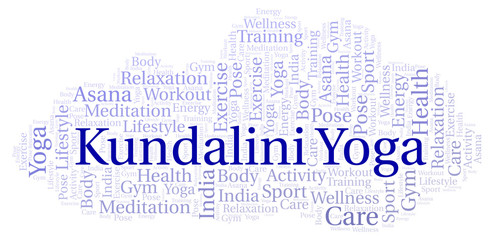 Fototapeta premium Kundalini Yoga word cloud.