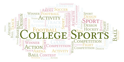 College Sports word cloud.