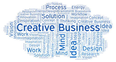 Obraz premium Creative Business word cloud, made with text only.