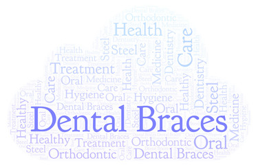 Obraz premium Dental Braces word cloud.