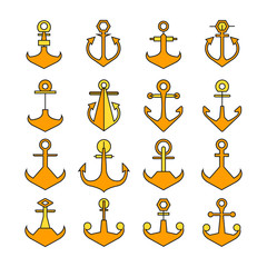 set of anchor icons