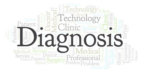 Fototapeta premium Diagnosis word cloud.
