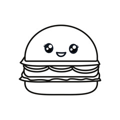 kawaii hamburger icon