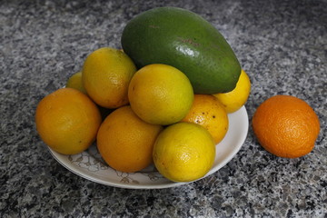oranges and avocado