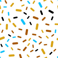 Light Blue, Yellow vector seamless template with repeated sticks.