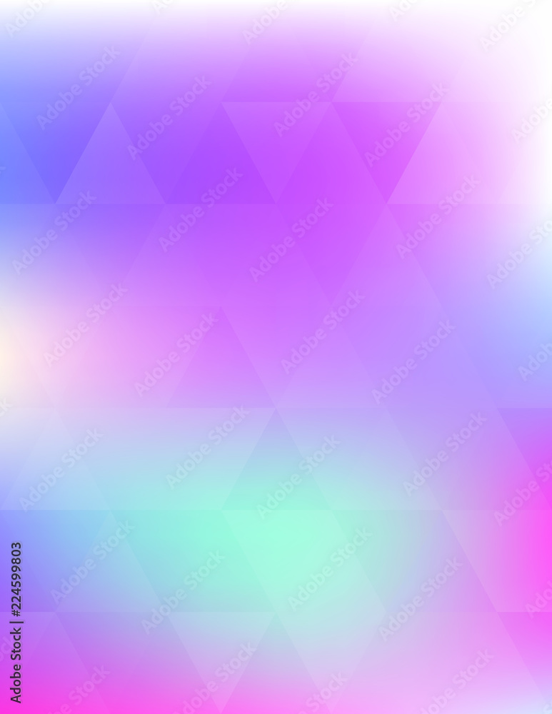 Poster abstract blue violet heliotrope and aquamarine background textured by triangles. bright color vector