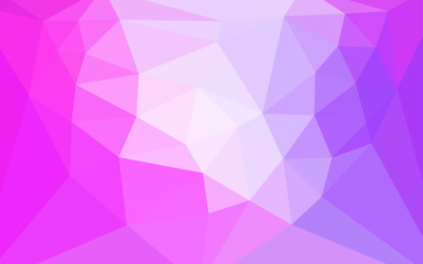 Obraz premium Light Purple, Pink vector low poly cover with a heart in a centre.