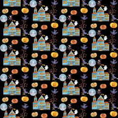 seamless Halloween pattern