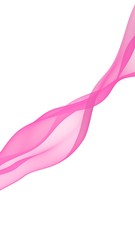 Abstract pink wave. Bright pink ribbon on white background. Pink scarf. Abstract smoke. Raster air background. Vertical image orientation. 3D illustration