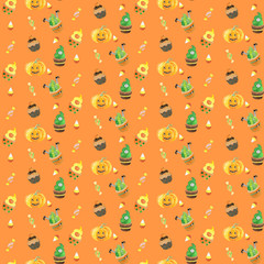 Seamless Halloween pattern