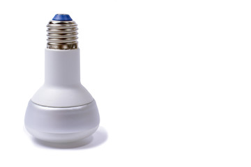 Energy saving lamp with e27 socket isolated on white background