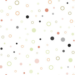 Light Pink, Yellow vector seamless cover with spots.