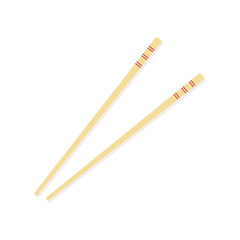 Chopsticks isolated. Vector illustration, flat design