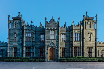 Northern facade of Vorontsov's Palace in the evening, Alupka, Crimea