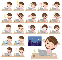 patient young women_desk work