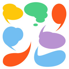 colorful speech bubble set