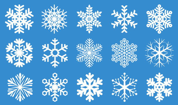 Snowflake vector set.