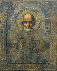 old orthodox icon of St. Nicholas the Wonderworker