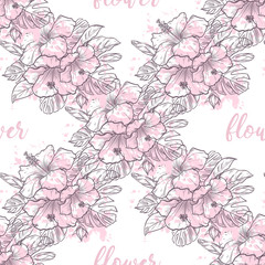 Obraz premium Seamless pattern with flowers