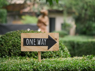 One way sign