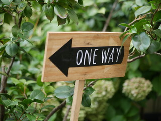 One way sign
