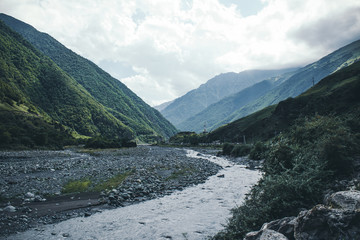 Fototapeta na wymiar mountain river