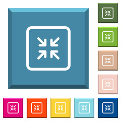 Obraz premium Shrink object white icons on edged square buttons