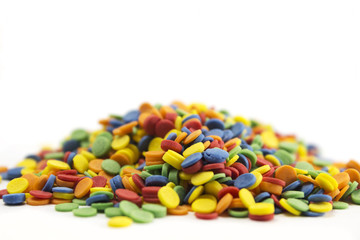 a bunch of colorful confetti sweets