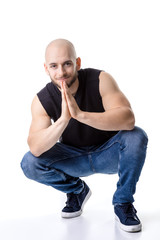 handsome guy with bald