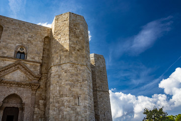Fototapeta na wymiar Castel del Monte, the famous and mysterious octagonal castle built in 13th century by Emperor Frederick II