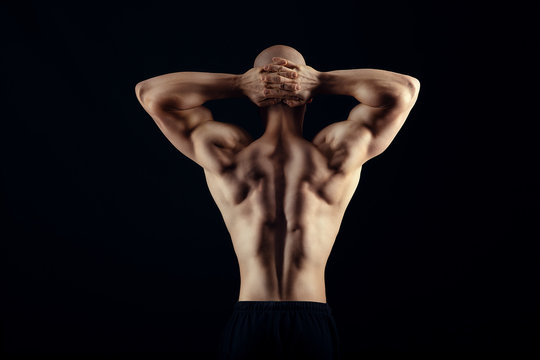 back of a strong sportsman