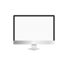 Vector Illustration. A computer monitor display isolated.Computer degital Monitor
