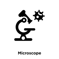 microscope icon vector isolated on white background, logo concept of microscope sign on transparent background, black filled symbol icon
