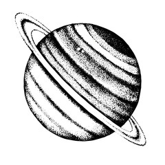 Fototapeta premium Hand drawn Saturn planet