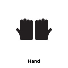 hand icon vector isolated on white background, logo concept of hand sign on transparent background, black filled symbol icon