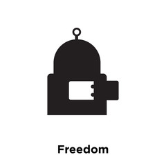 freedom icon vector isolated on white background, logo concept of freedom sign on transparent background, black filled symbol icon
