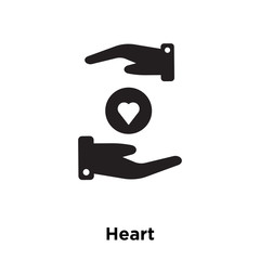 heart icon vector isolated on white background, logo concept of heart sign on transparent background, black filled symbol icon