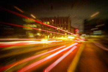 Verkehr Mannheim Abendakademie Langzeitbelichtung