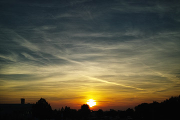 Fototapeta premium Abendstimmung Duale Hochschule Mannheim 