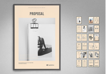 Business Proposal Layout with Tan Accents